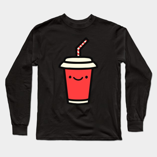 Cute Fast Food Soft Drink Long Sleeve T-Shirt by Artmmey